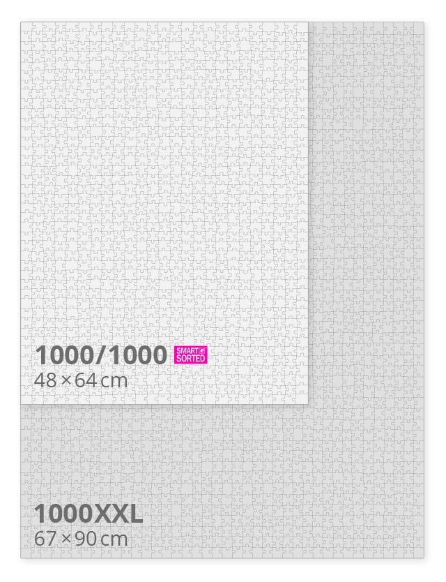 Nuestros tamaños de puzzles para comparar
