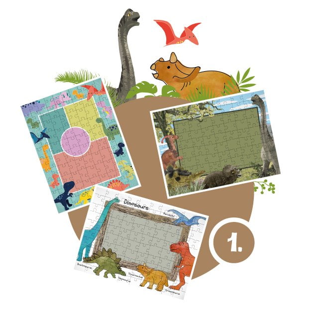 Diseñar un puzzle infantil de dinosaurios - Paso 1