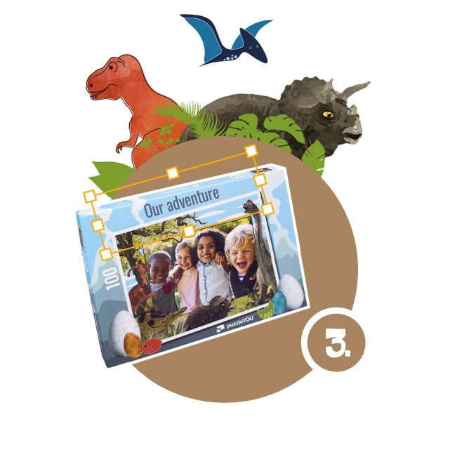 Diseñar un puzzle infantil de dinosaurios - Paso 3